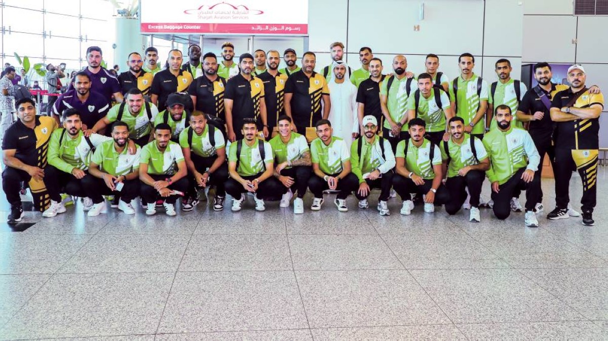 بعثة نادي دبا الحصن قبل السفر إلى مصر