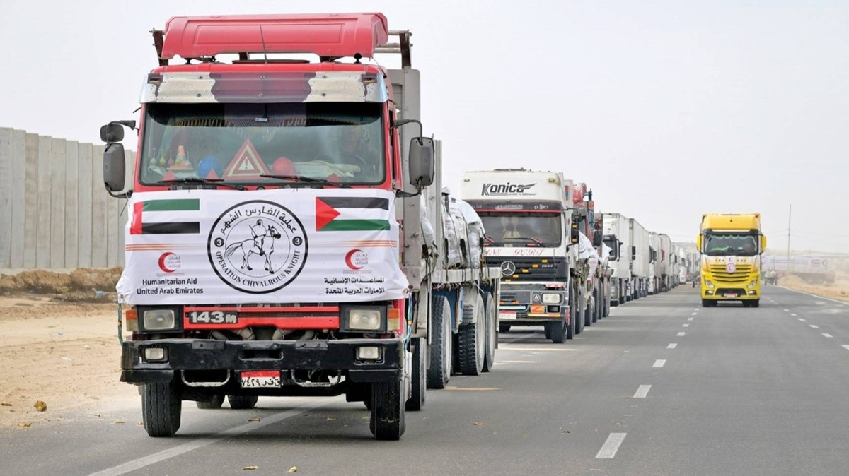  مساعدات إماراتية متواصلة لقطاع غزة 
