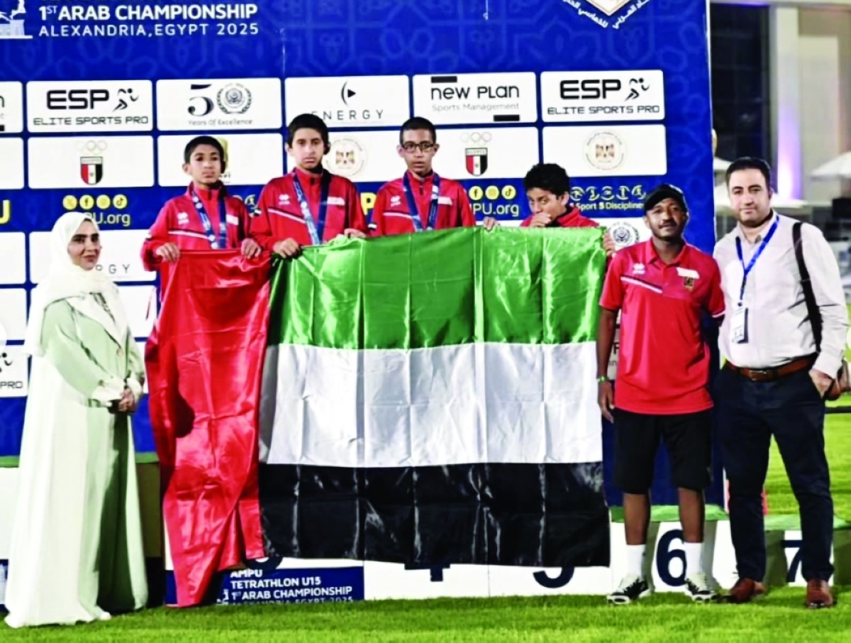 أبطال الإمارات على منصة التتويج