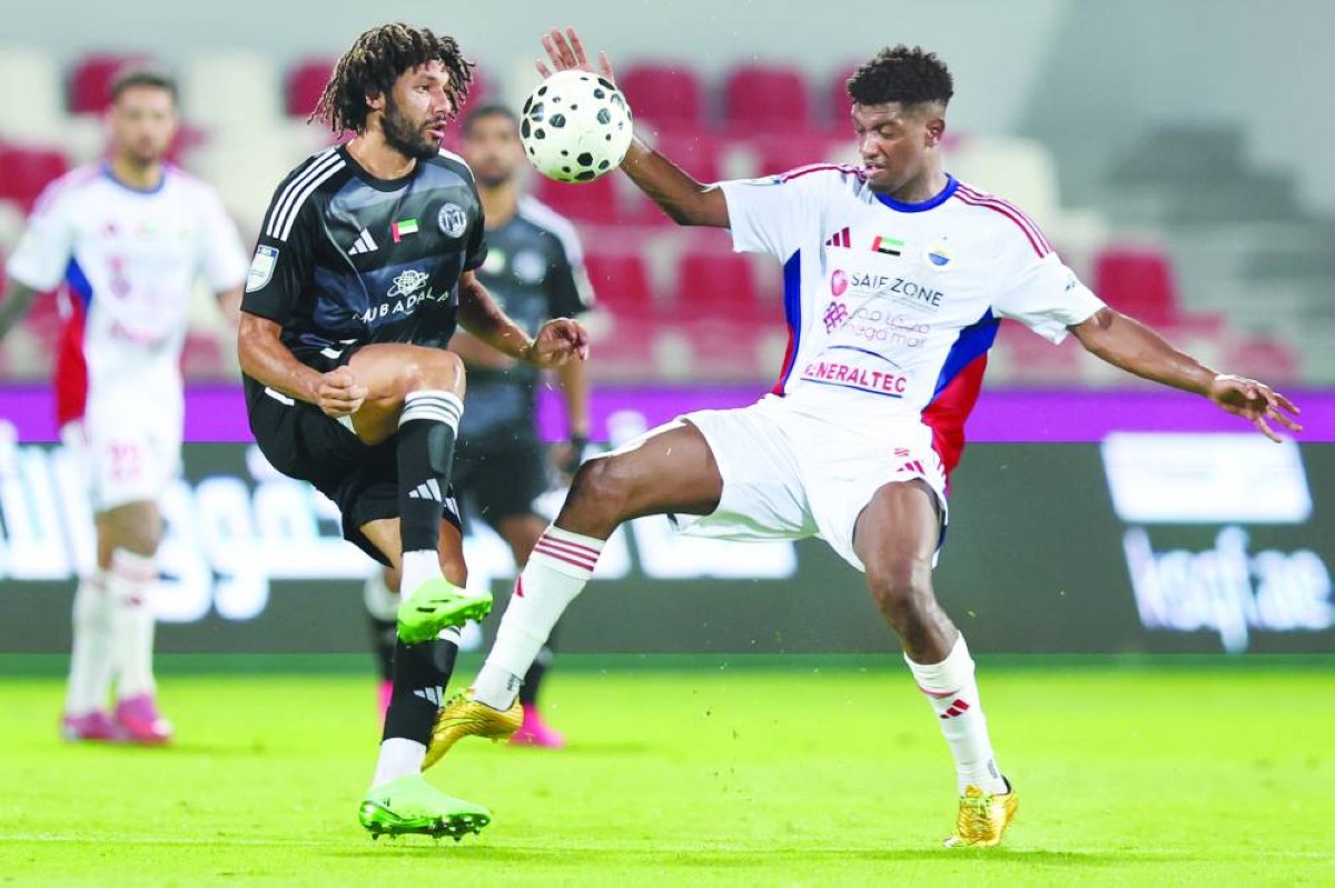 محمد النني نجم الجزيرة قدم مباراة قوية مع فريقه