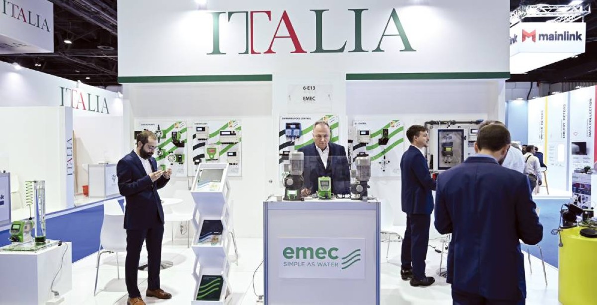 50 جهة عارضة على مساحة 600 متر مربع تحت مظلة الوكالة التجارية الإيطالية 