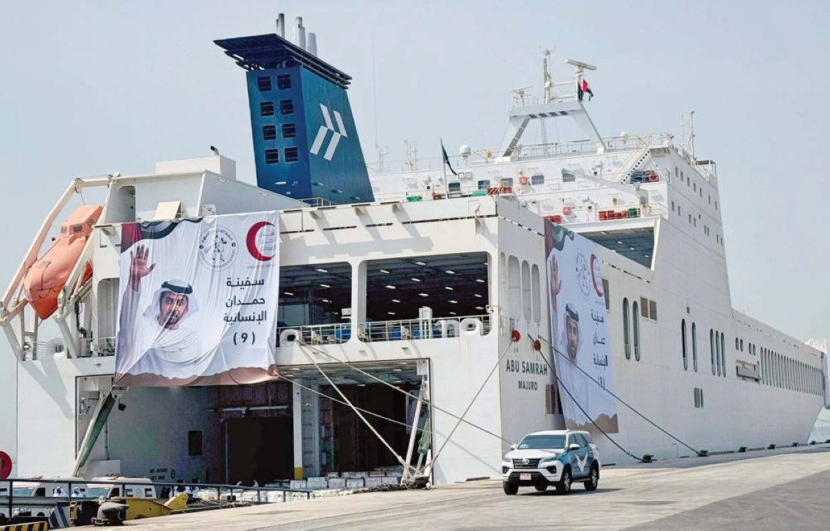  المساعدات الإماراتية تخفف من معاناة الأشقاء الفلسطينيين في غزة  