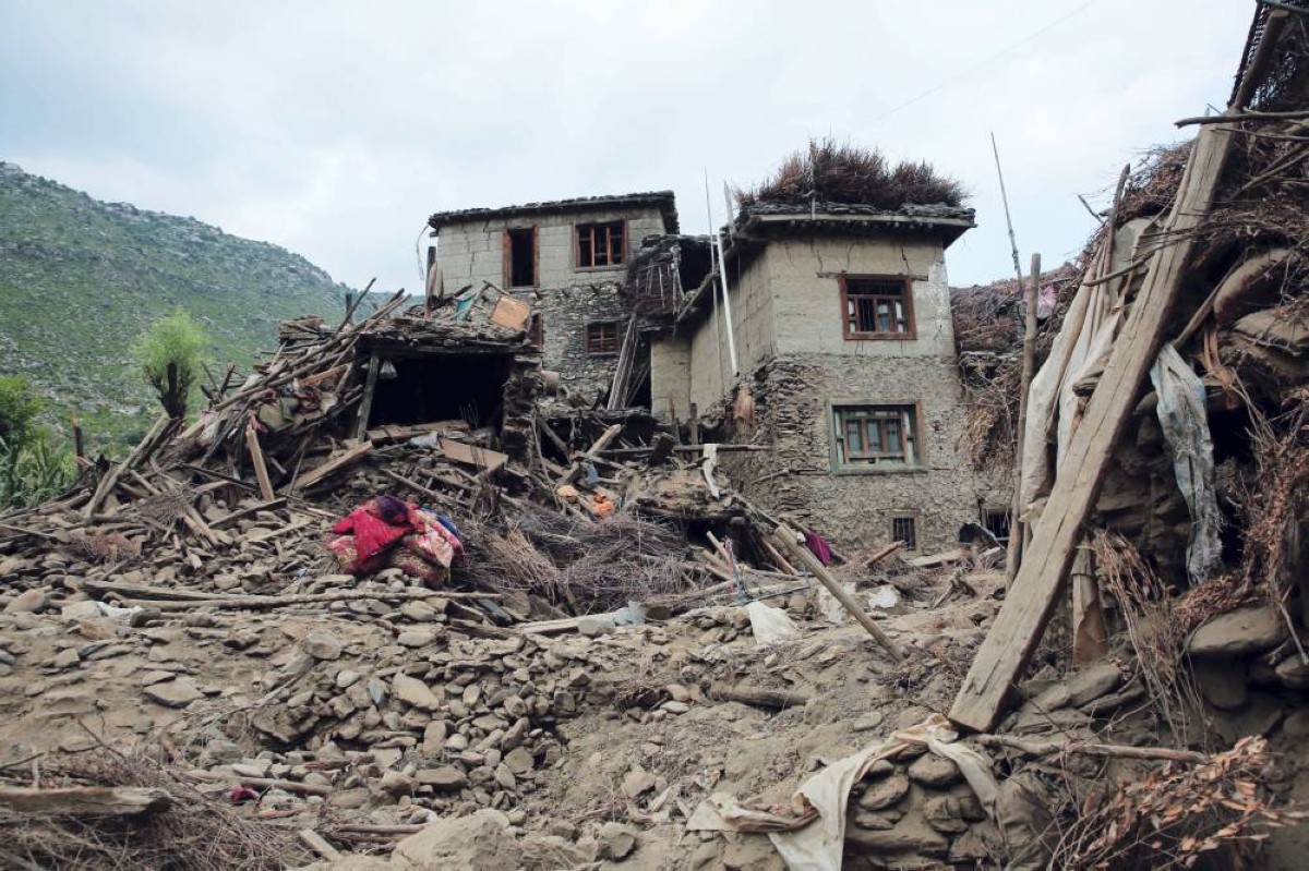 بعض آثار الدمار التي خلفها الزلزال في ننكرهار وكونار شرقي أفغانستان
