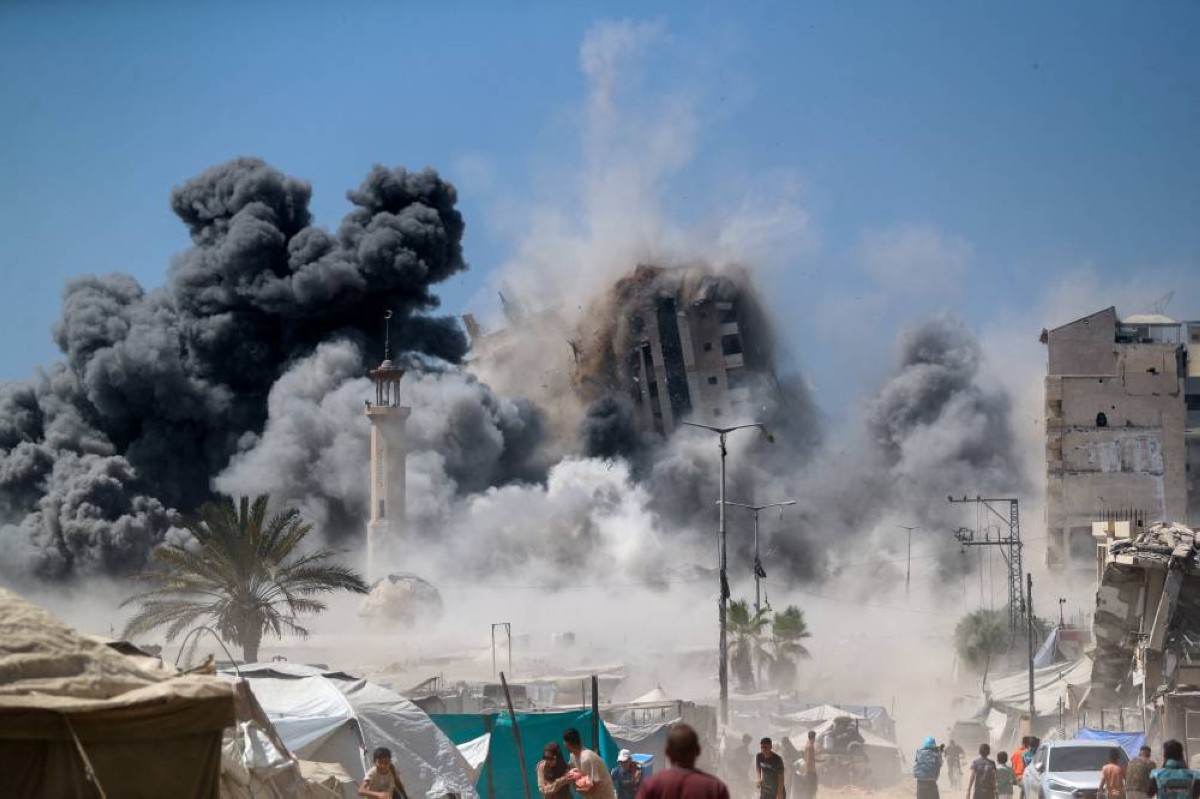 قصف إسرائيلي على مدينة غزة 