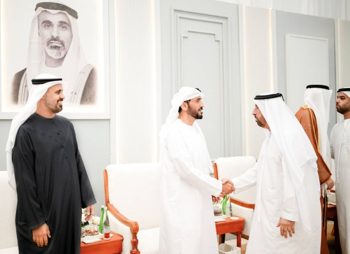 نهيان بن زايد وذياب بن محمد خلال حضورهما الحفل