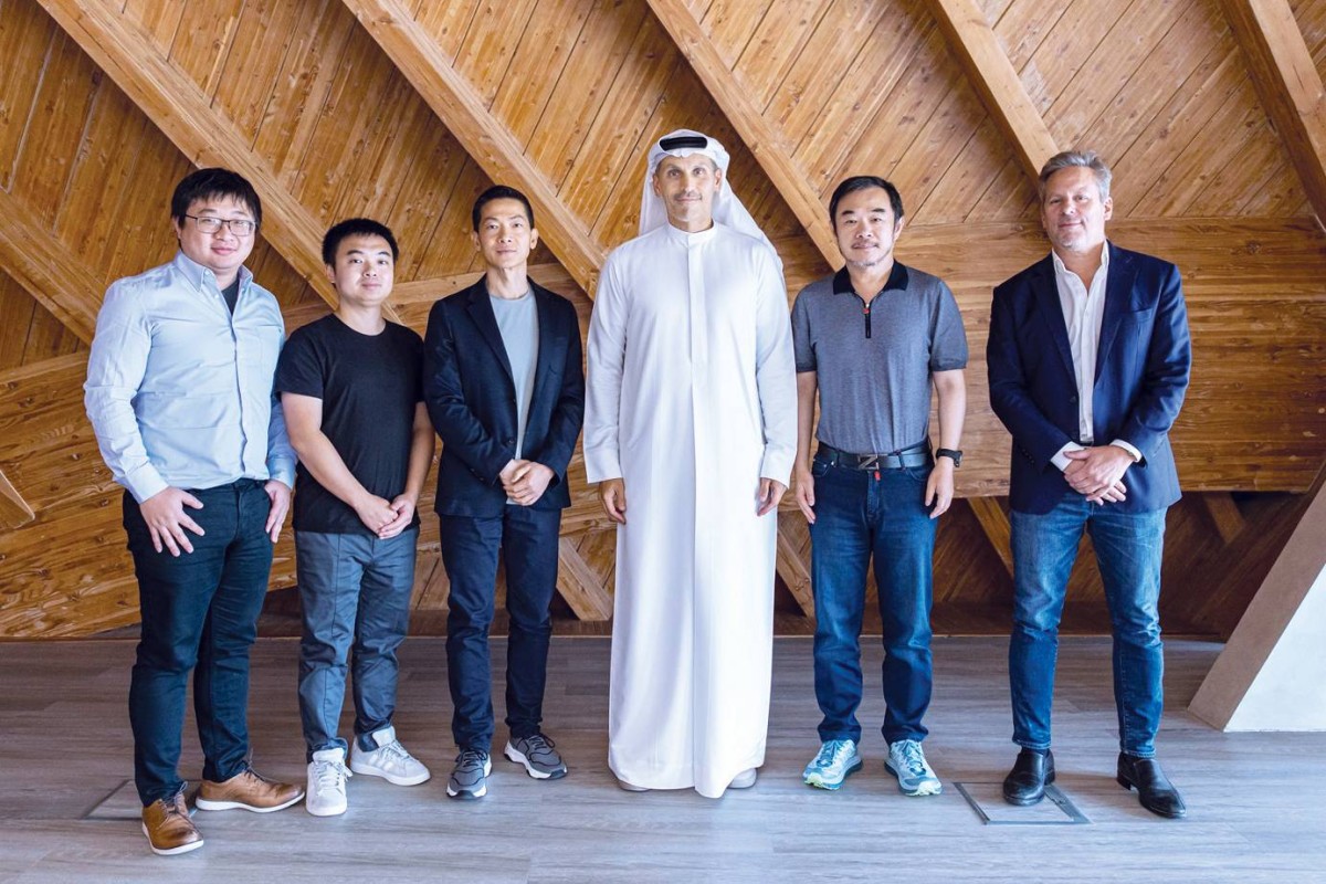 خلدون المبارك خلال إطلاق النموذج