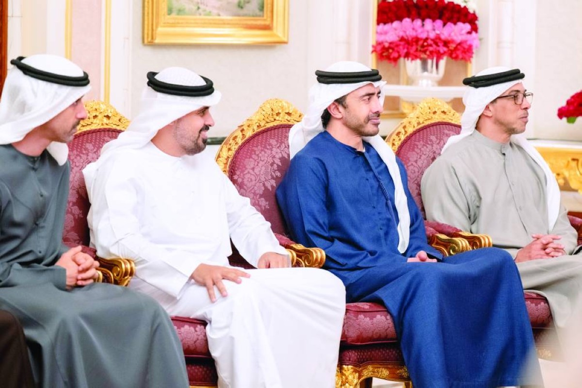 منصور وعبدالله بن زايد وذياب وحمدان بن محمد بن زايد