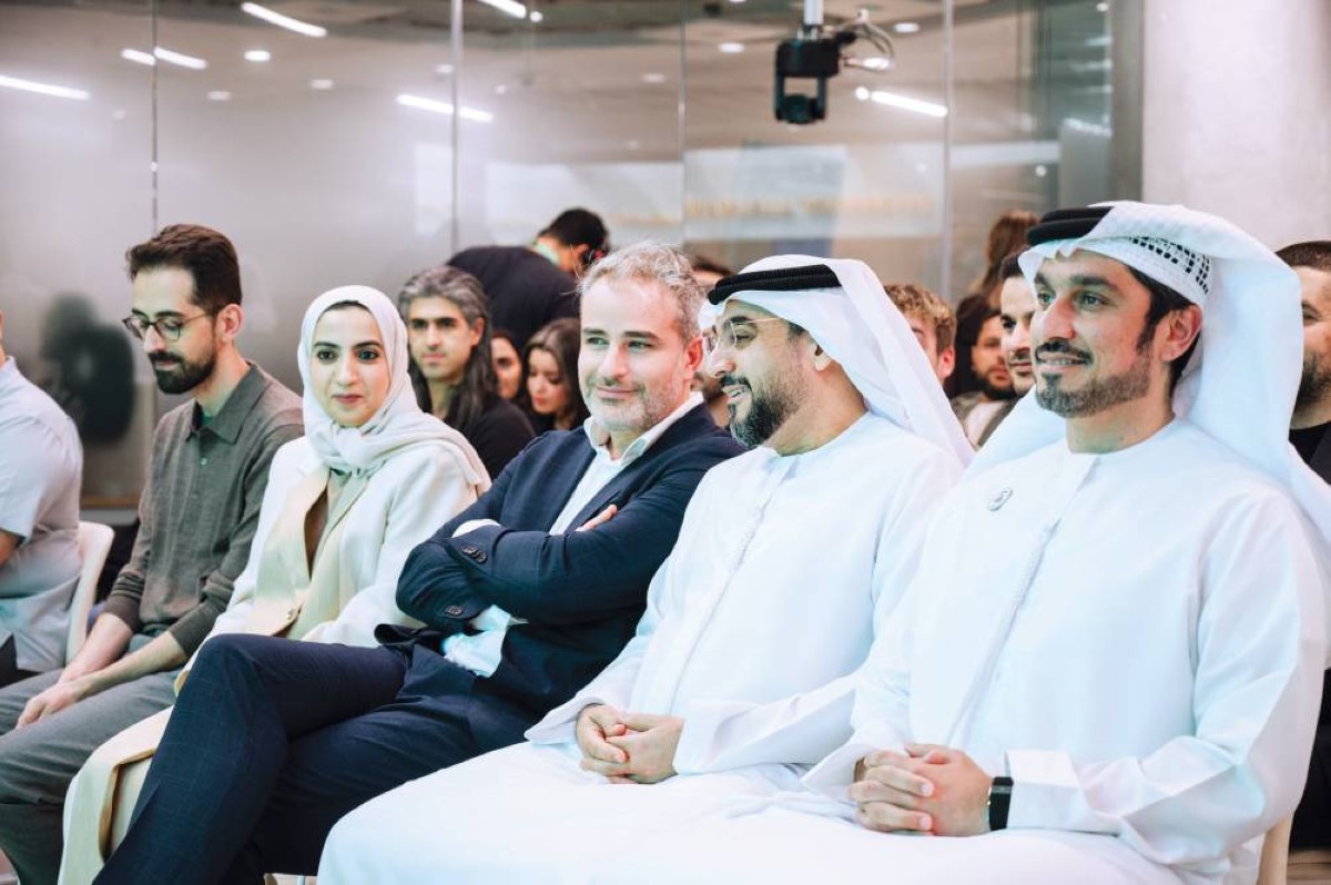 سعيد العطر ومحمد الشحي وأنطوني نقاش خلال الإعلان عن تفاصيل الجائزة |