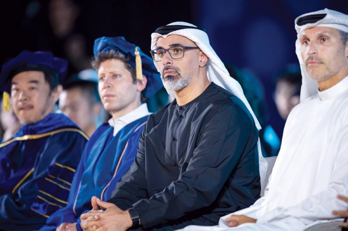 خالد بن محمد خلال الحفل بحضور خلدون المبارك وسام ألتمان |