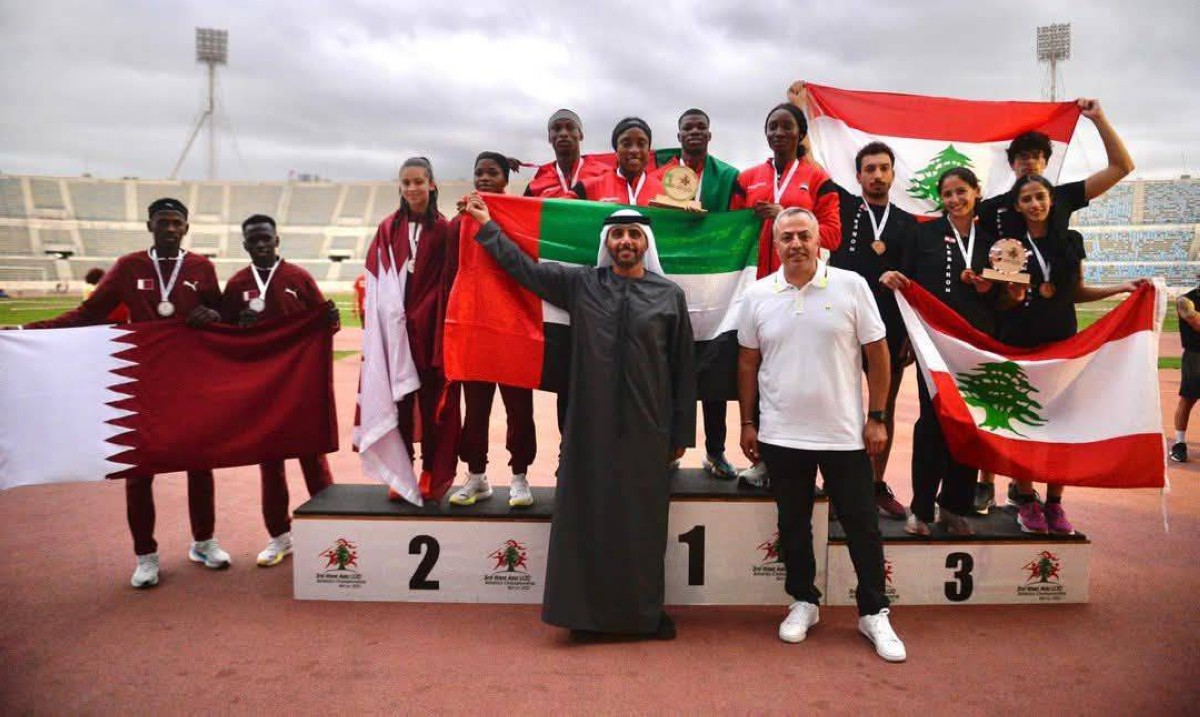 منتخبنا يتوج بكأس الشابات ووصافة ترتيب بطولة غرب آسيا لألعاب القوى