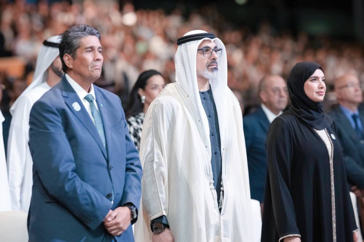 سموه لدى افتتاحه الملتقى بحضور آمنة الضحاك وسورانجل ويبس جونيور
