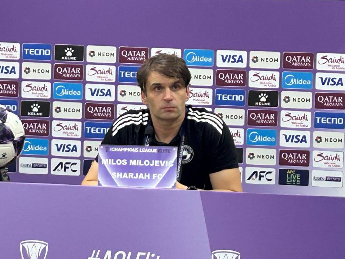 ميلوش: أنا المسؤول عن خسارة الشارقة الثقيلة أمام تراكتور وأعتذر للجماهير