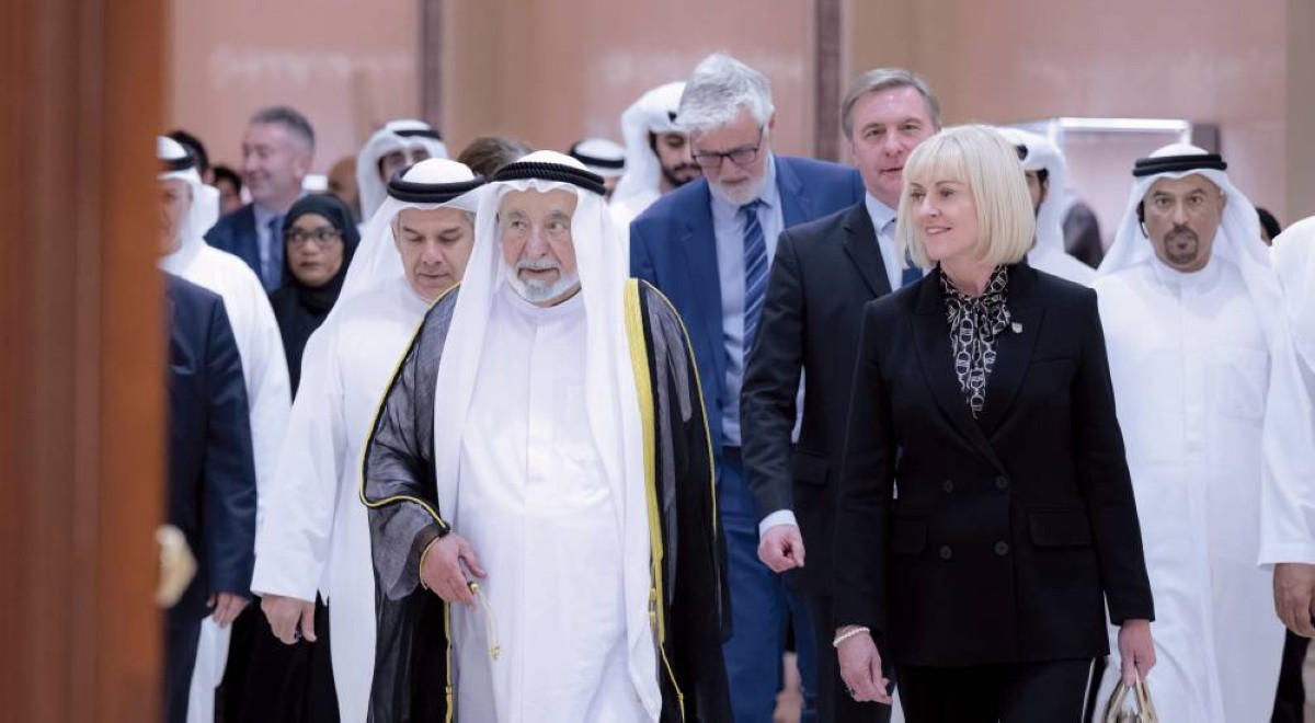 سلطان القاسمي لدى حضوره الحفل