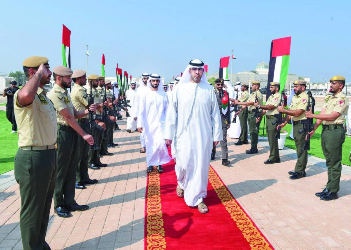 أحمد بن سعود خلال فعالية رفع العلم