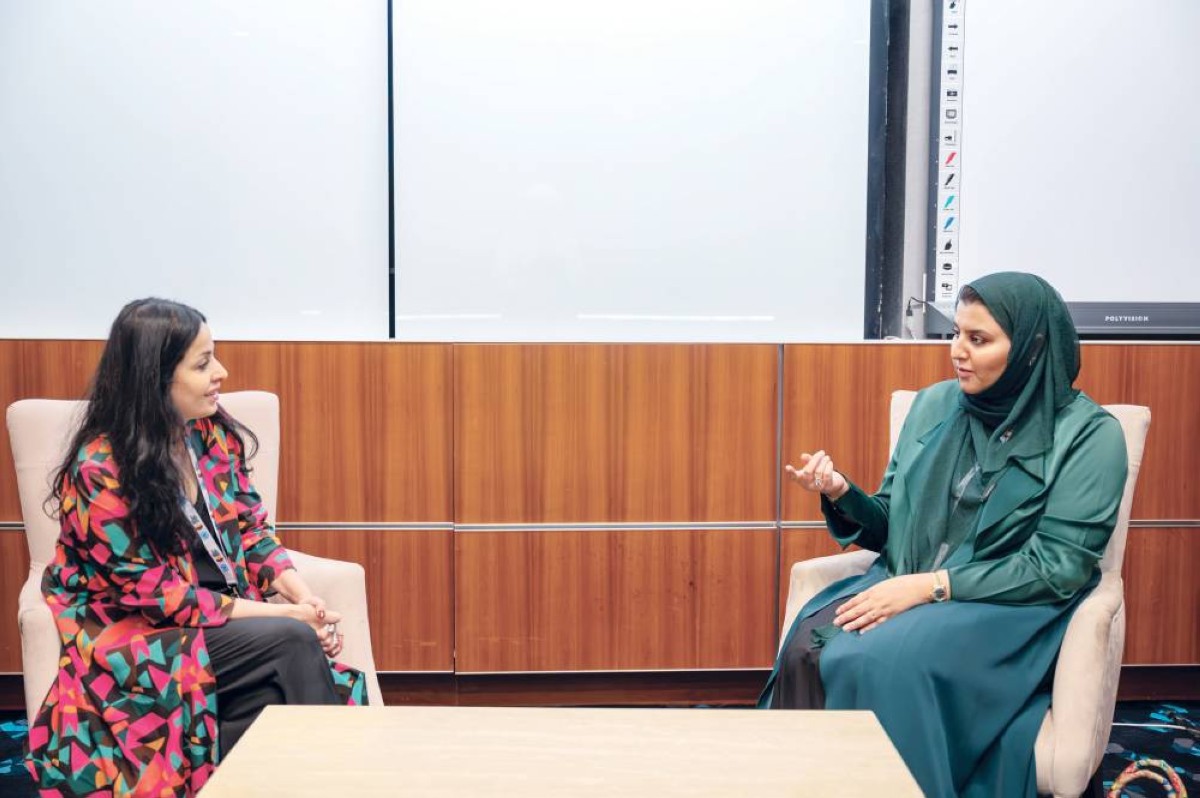 الريم الفلاسي ولانا الوريكات خلال الاجتماع