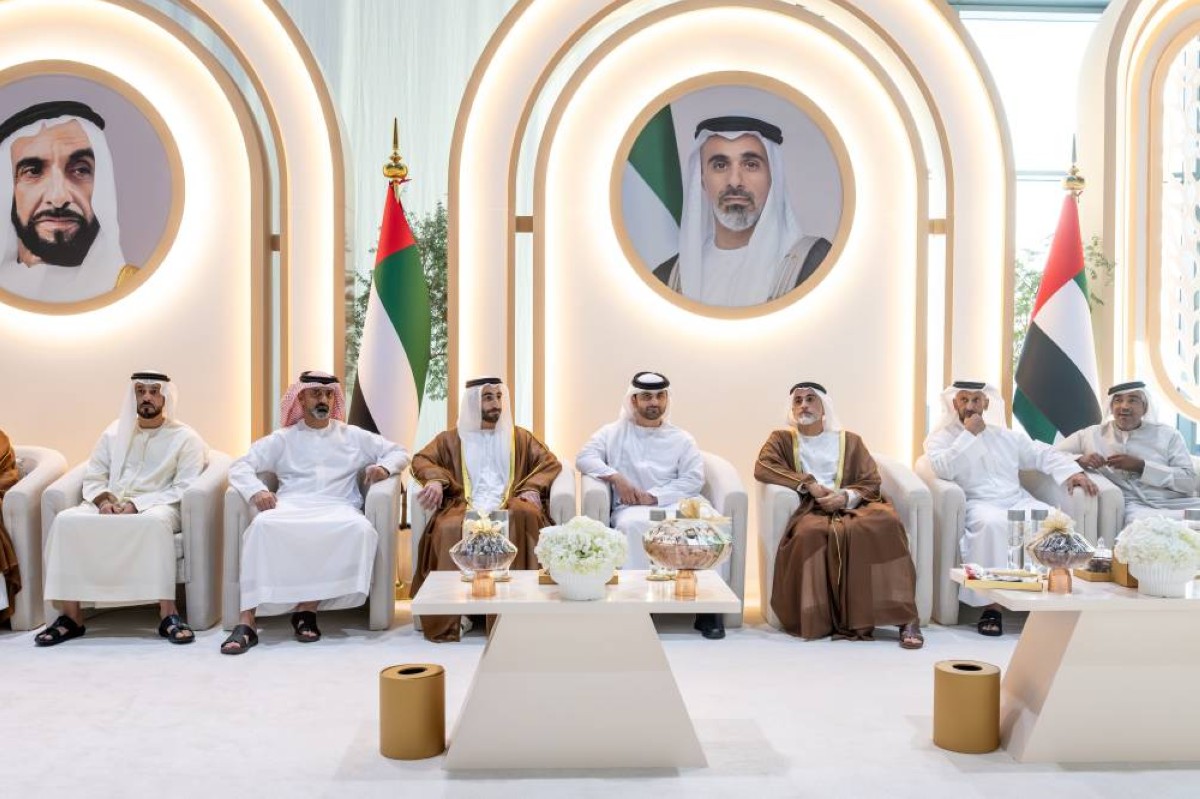 خالد بن محمد وعمار بن حميد يحضران أفراح المهيري وآل حامد