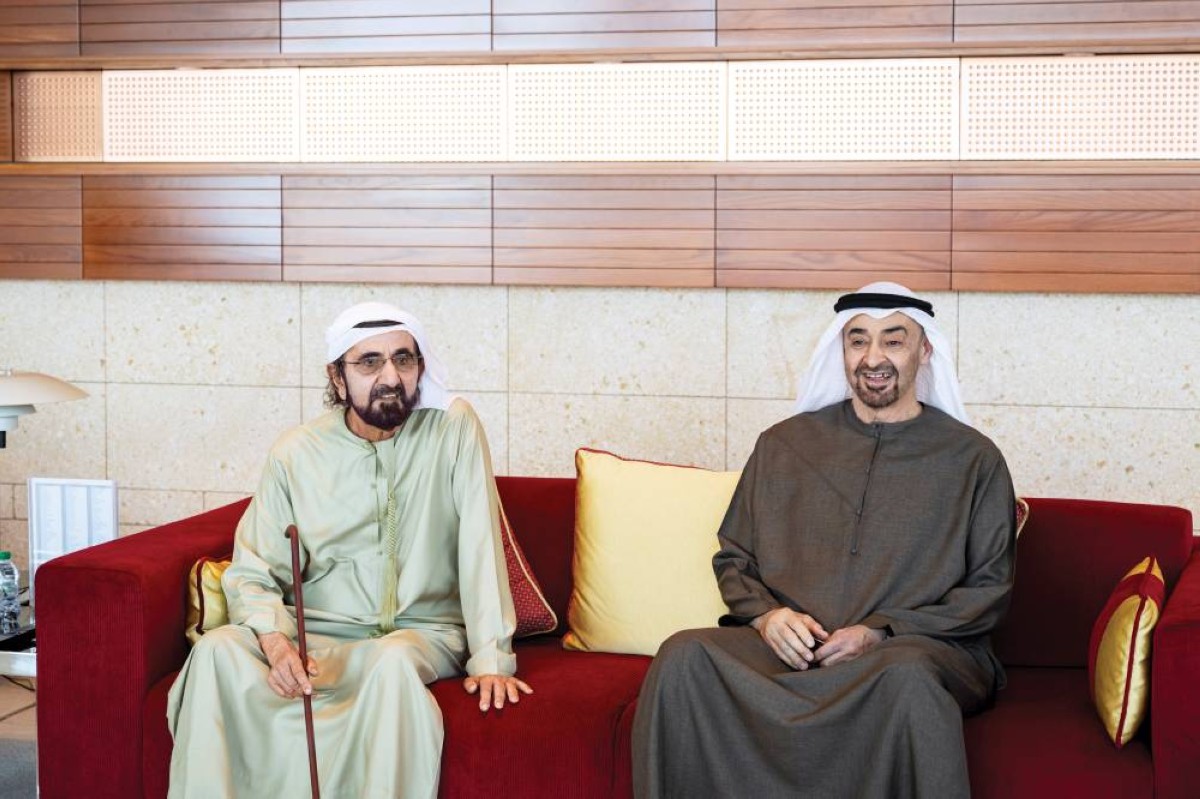 محمد بن زايد ومحمد بن راشد خلال اللقاء