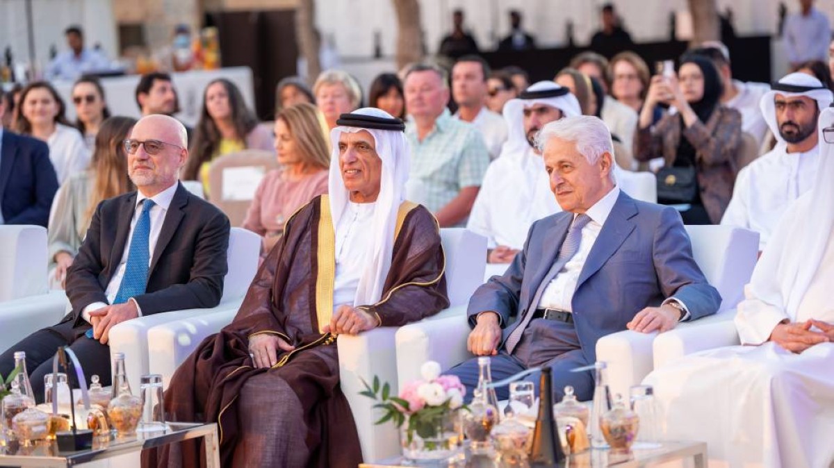 سعود بن صقر خلال حضوره الأمسية