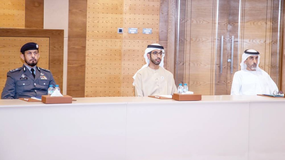 شخبوط بن نهيان وأحمد المزروعي والشركاء خلال الإعلان عن التفاصيل