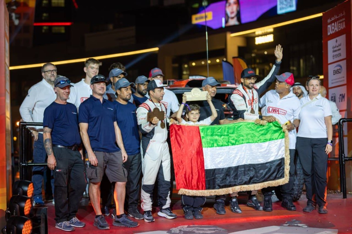 الإماراتي منصور بالهلي يتألق في رالي دبي الصحراوي