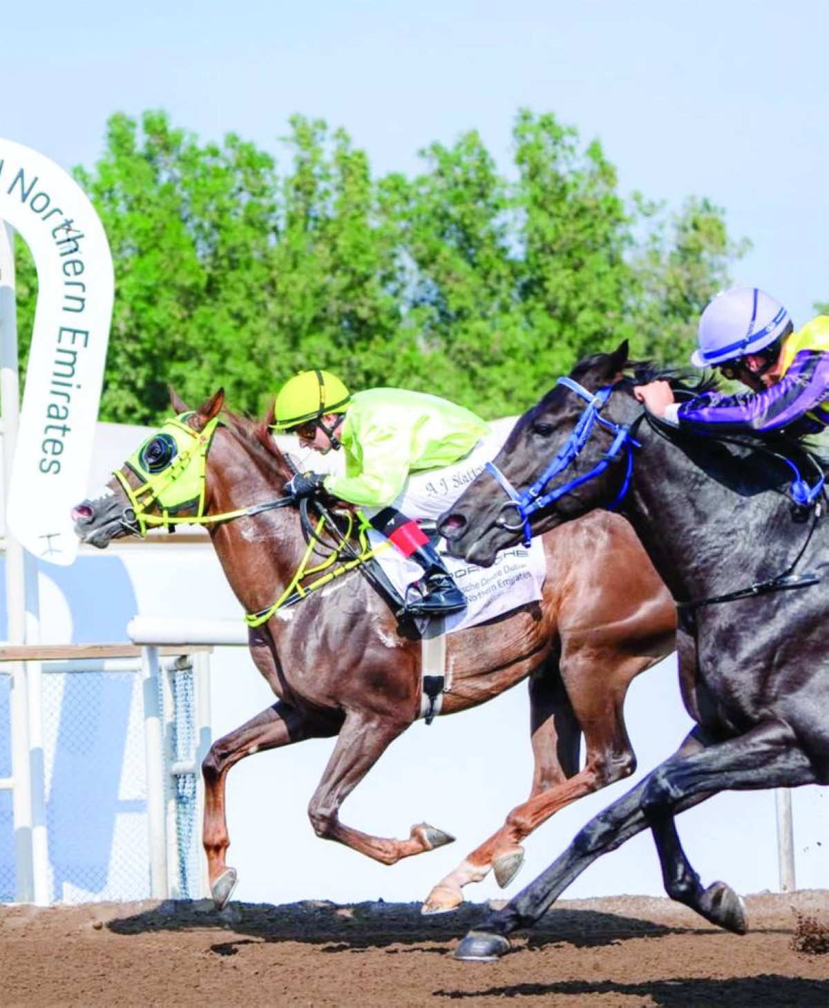 82 خيلاً في السباق الثالث لمضمار جبل علي احتفالاً بعيد الاتحاد