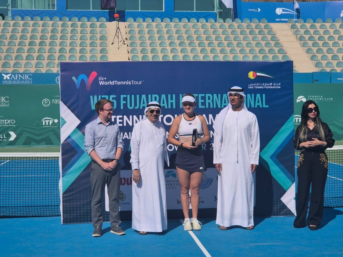 لاعبات كرواتيا وسلوفاكيا والتشيك بطلات دولية الفجيرة لتنس السيدات