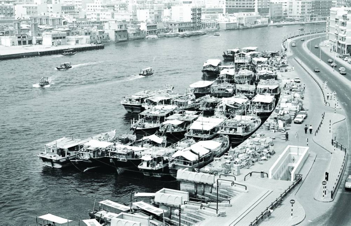  مرسى العبارات على خور دبي عام 1989 