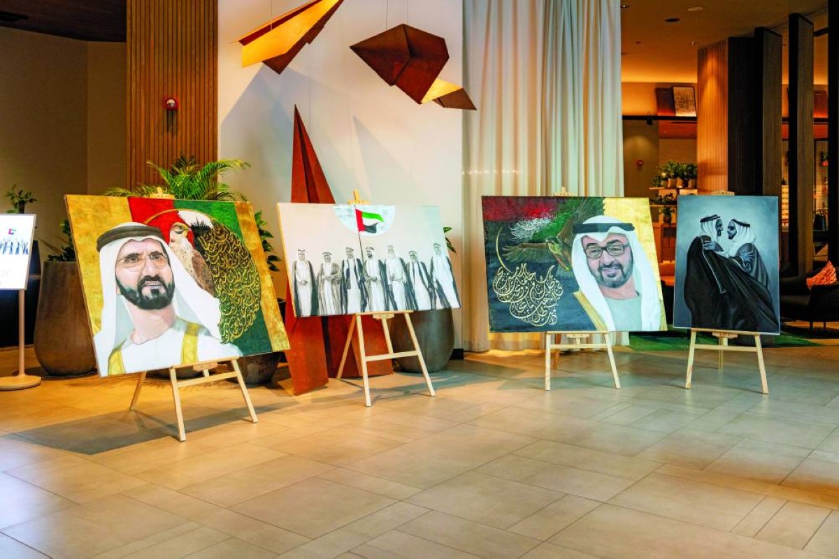  لوحات تعكس رؤى وأقوال ومبادئ قادة الإمارات في المعرض المصاحب للاحتفالية 