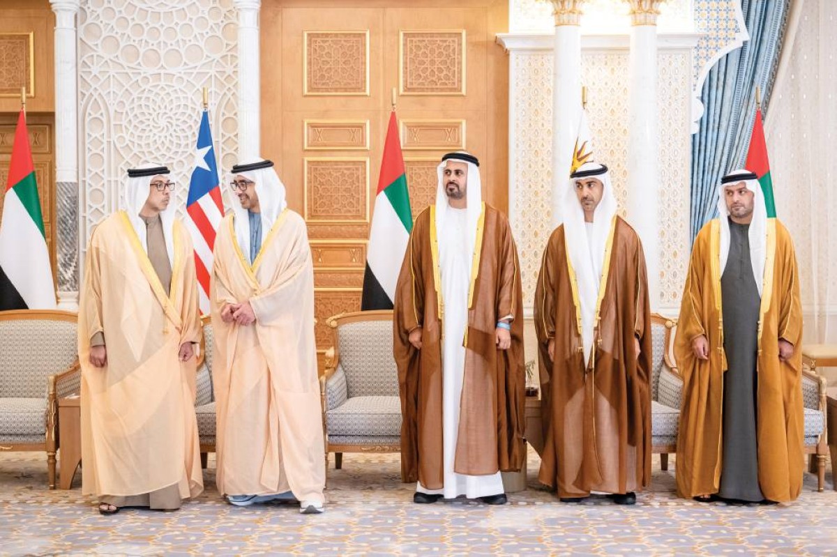 منصور وعبدالله بن زايد وذياب وحمدان بن محمد بن زايد ومحمد بن حمد بن طحنون


