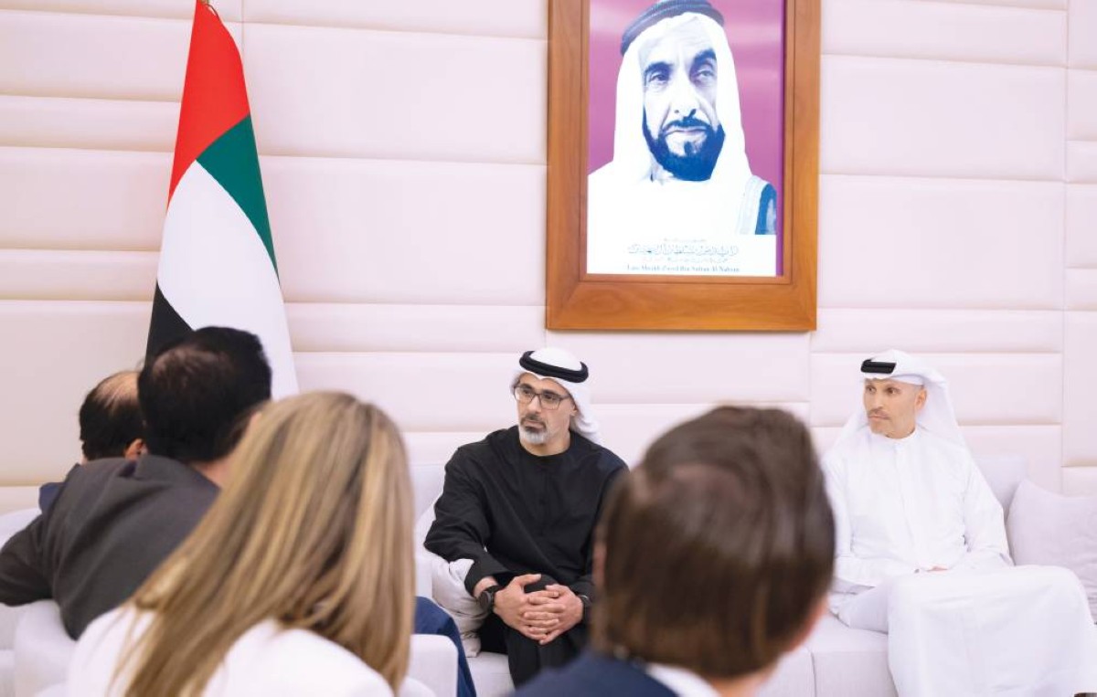  سموه خلال اللقاء بحضور خلدون المبارك 