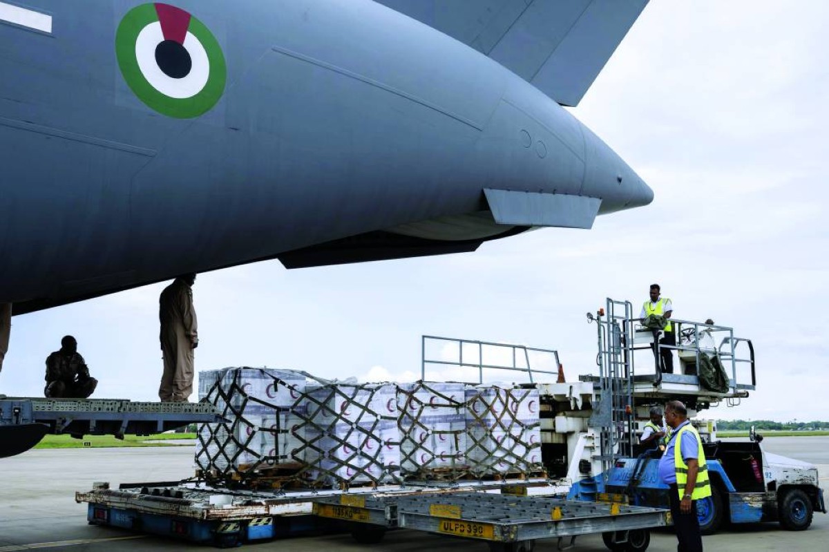 الجسر الجوي المتواصل يؤكد التزام الدولة بدعم الشعب السريلانكي