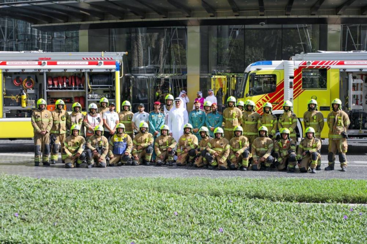 برج خليفة يشهد تدريبات إخلاء موسّعة ضمن استعدادات الدفاع المدني لاحتفالات بداية العام