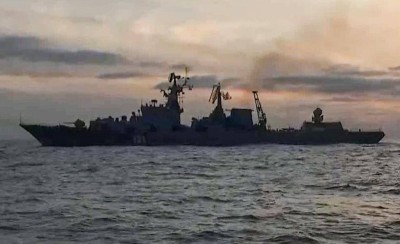 كييف تقصف سفينة حربية روسية تبعد 1800 كيلومتر عن الساحل الأوكراني