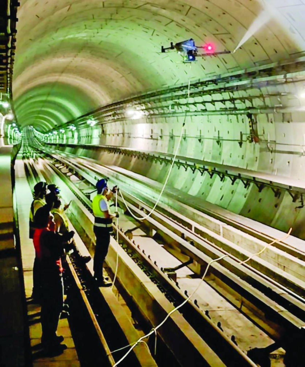 خلال عملية الفحص باستخدام الدرون 