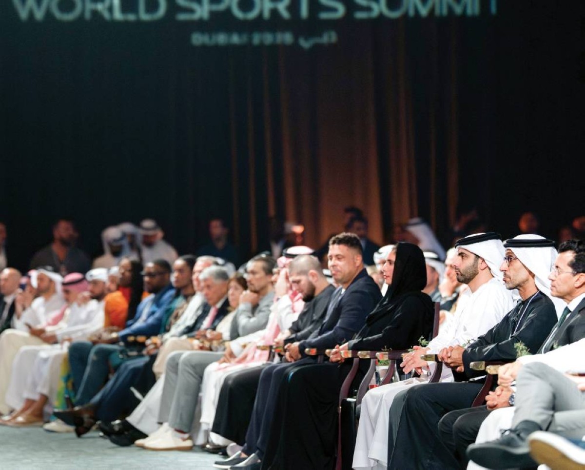 منصور بن محمد يشهد انطلاق أعمال «القمة العالمية للرياضة» بحضور خلفان بلهول وأشرف صبحي ورونالدو وحبيب محمدوف وجمع من ضيوف القمة     