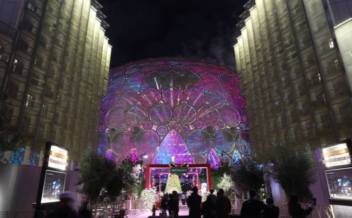 جانب من احتفاالت مدينة إكسبو دبي بقدوم عام 2026