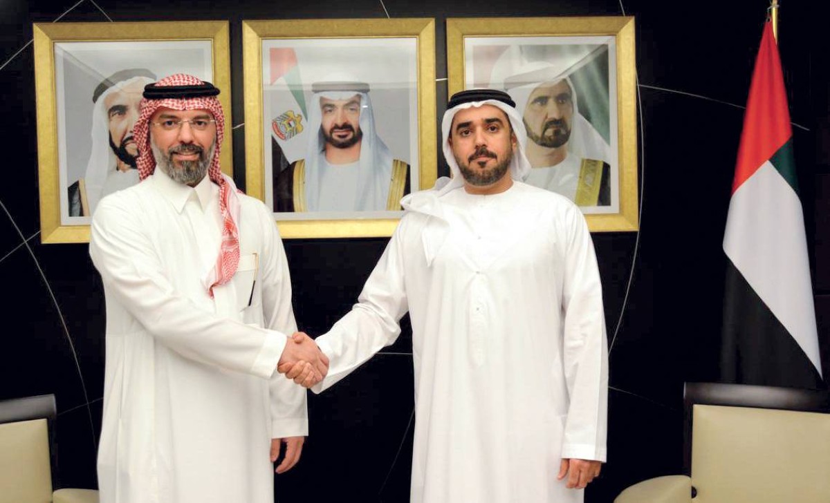 راشد القصير ومشعل الغامدي خلال اللقاء