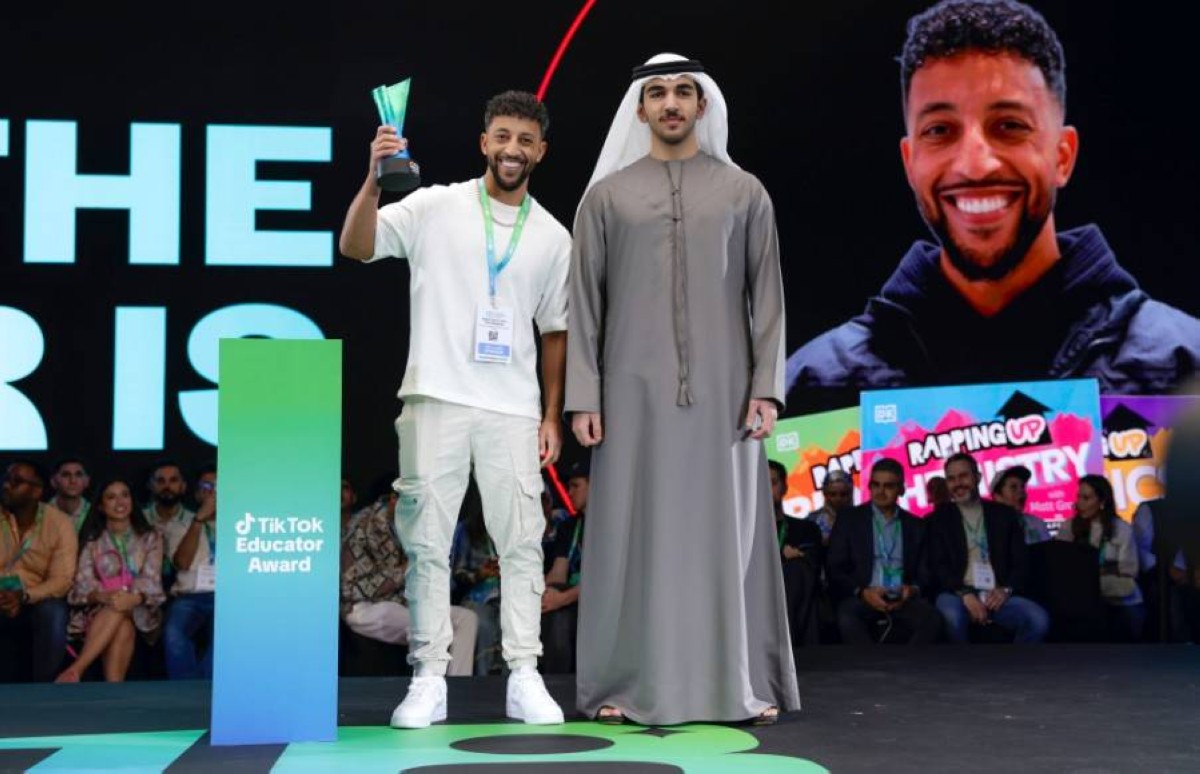 محمد بن راشد بن محمد خلال تكريم مات غرين