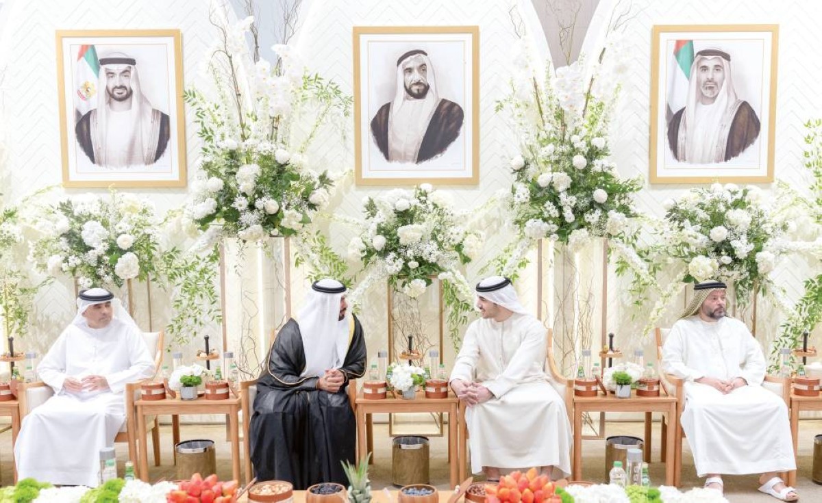 محمد بن راشد بن محمد خلال حفل الاستقبال 