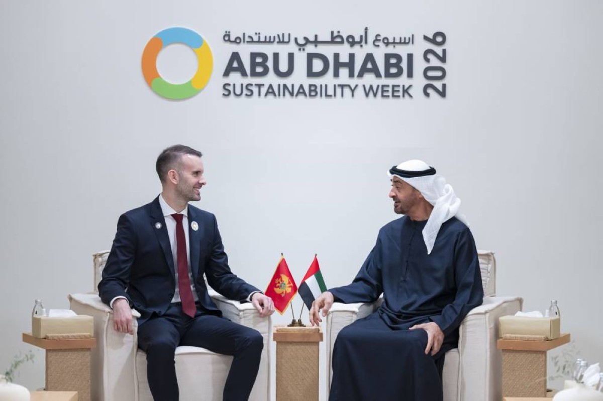 محمد بن زايد يلتقي رئيس وزراء مونتينغرو خلال فعاليات "أسبوع أبوظبي للاستدامة"
