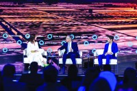 بدر جعفر وآدريان جرينيير خلال الجلسة