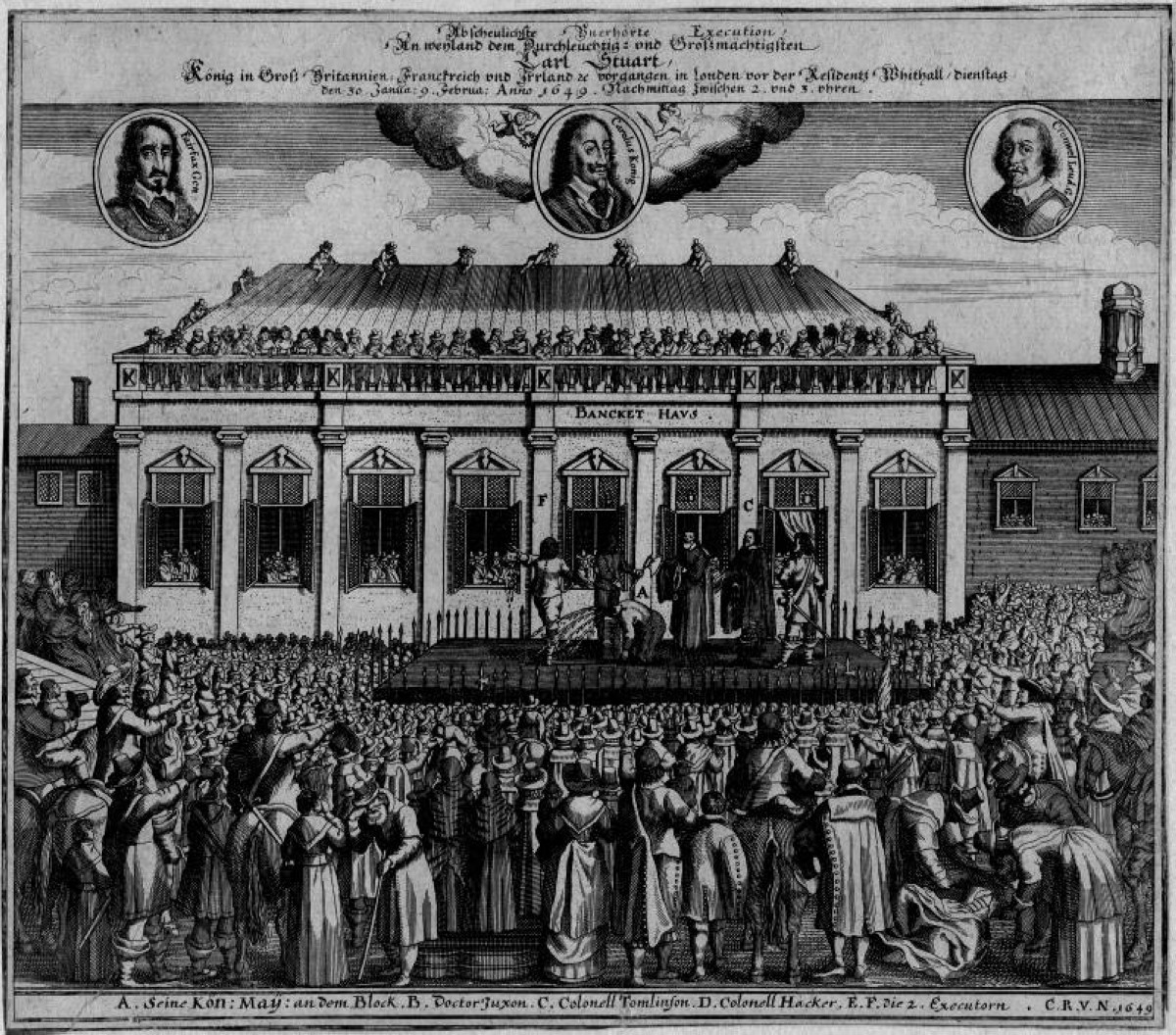 1649 تنفيذ حكم الإعدام بحق تشارلز الأول ملك إنجلترا.