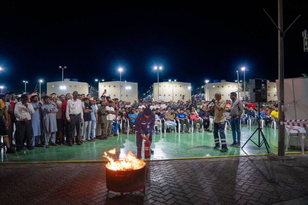 حملة توعية بالمدن والسكنات العمالية في أبوظبي