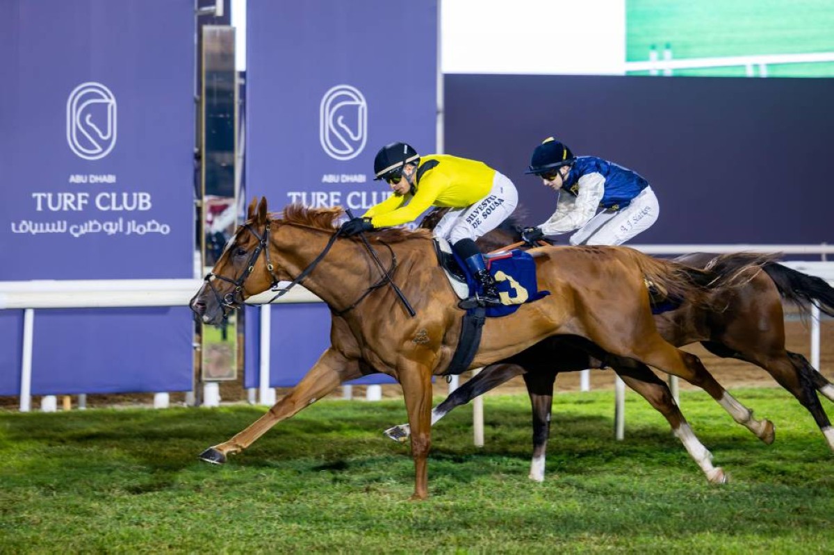 نخبة الخيول في سباق كأس أبوظبي الذهبي بمضمار العاصمة