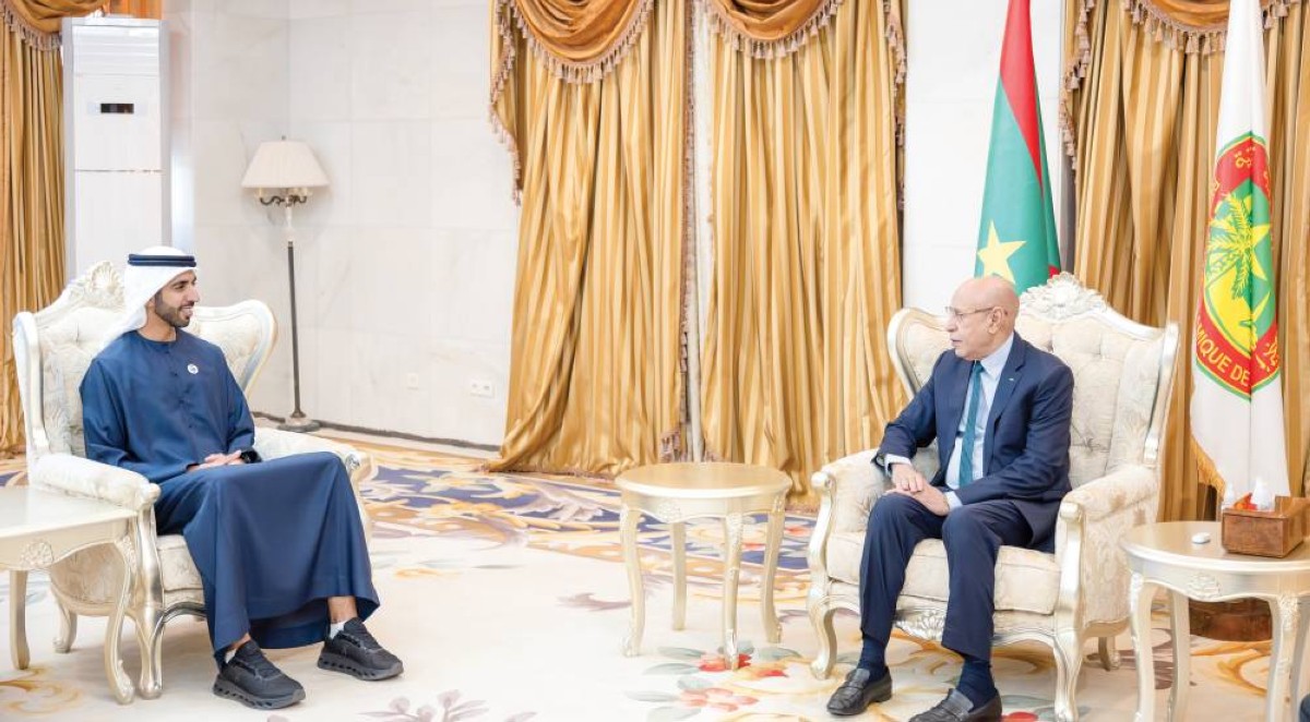 رئيس موريتانيا وشخبوط بن نهيان يبحثان تعزيز العلاقات الثنائية