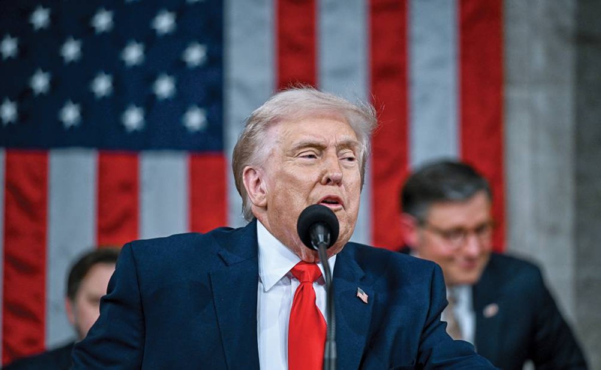 ترامب خلال خطاب «حالة الاتحاد» الأسبوع الماضي