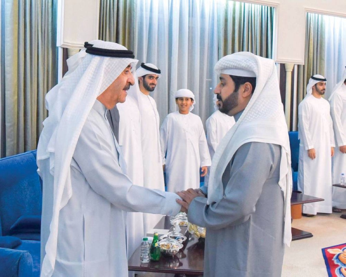 سعود المعلا خلال تقبل التهاني 