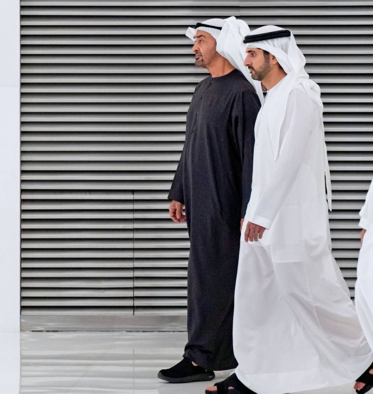  محمد بن زايد خلال الجولة يرافقه حمدان بن محمد 