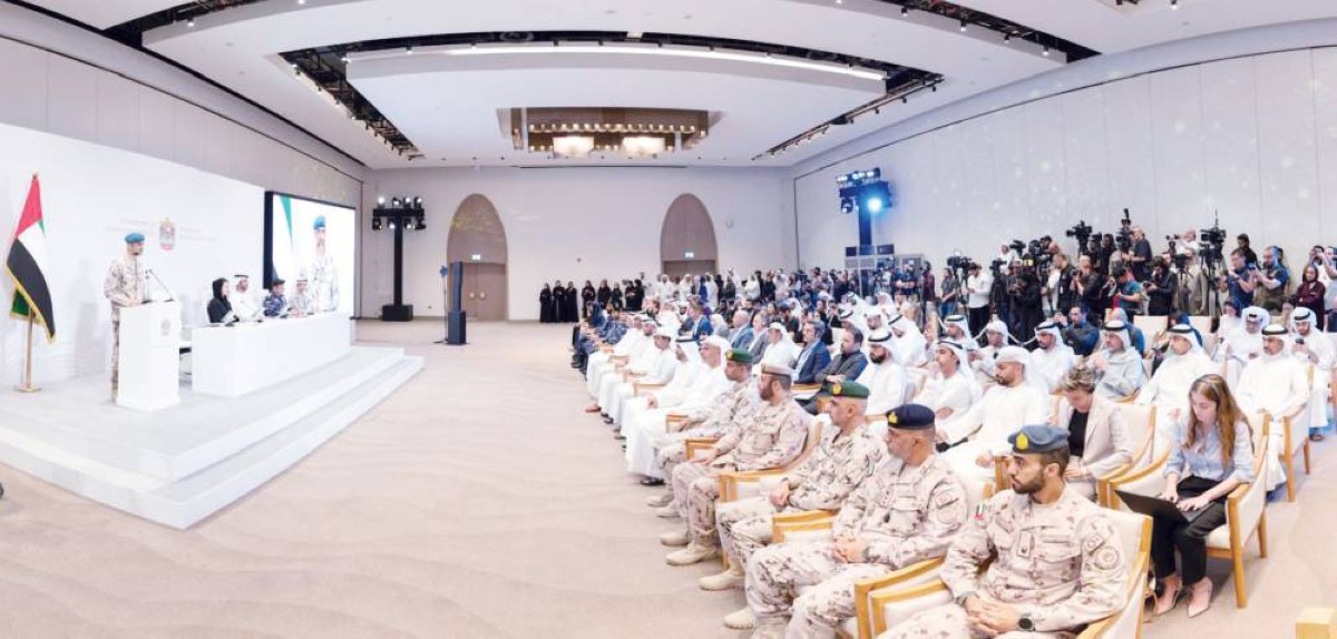 لقطة عامة خلال الإحاطة الإعلامية لحكومة الإمارات