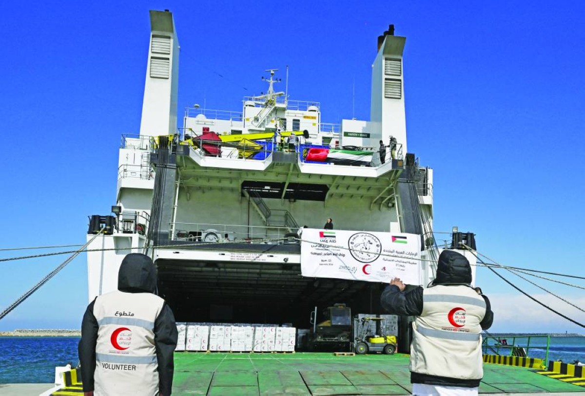 103 آلاف طرد من الإمارات وعلاج 7110 مرضى في غزة خلال فبراير